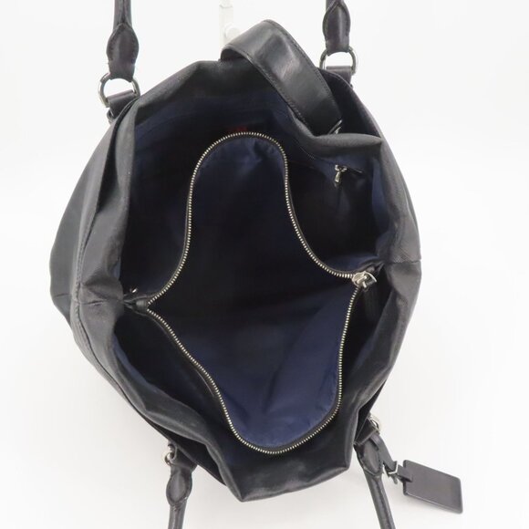 Tumi Villa Turin 73105D2 Black Canvas Work Travel Tote Handbag Purse Bag Commute - Picture 13 of 16